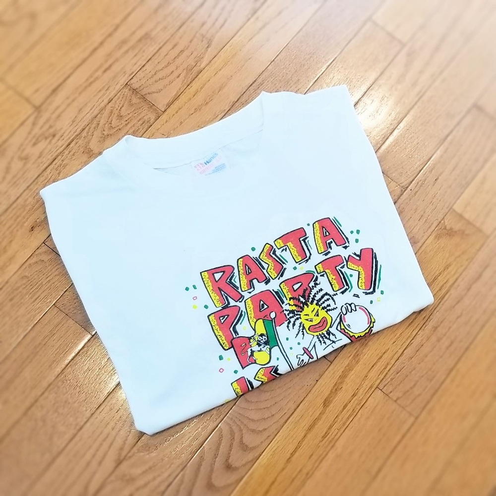 Rare Vintage Rasta Party Tee from Guadeloupe - Picture 4 of 5